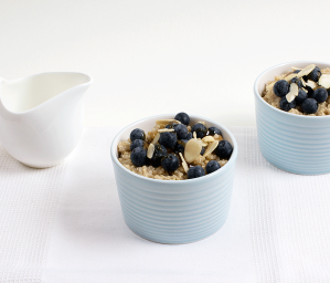 Quinoa Bircher with Almonds and Blueberries